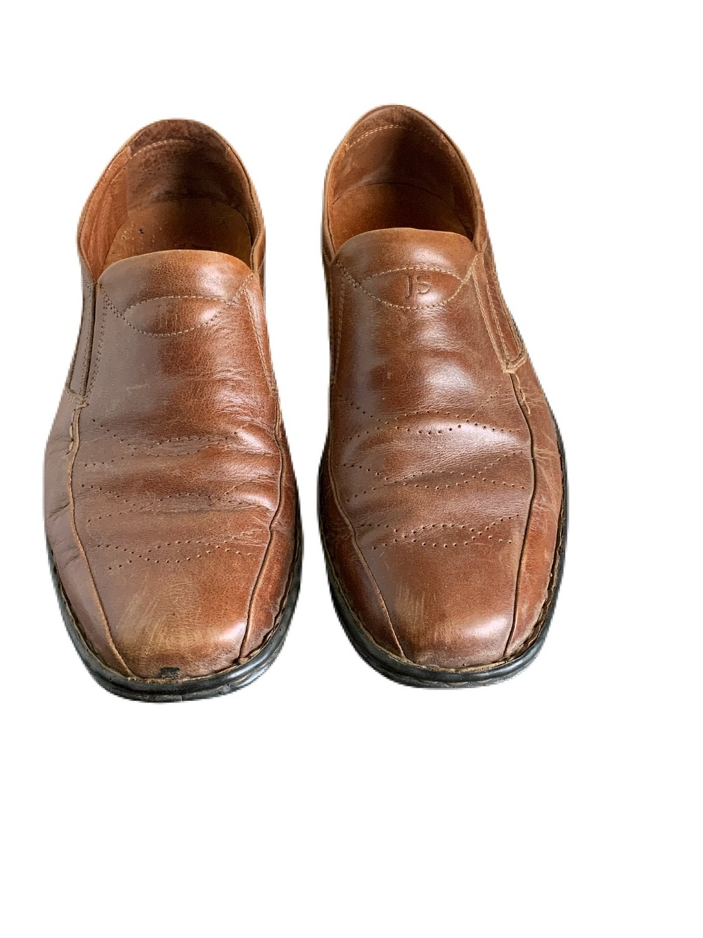 Josef Seibel Men's Brown Leather Slip-On Loafers